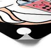 Cat Boba Tea Bubble Tea Anime Kawaii Neko Milktea Poster (Hoek)
