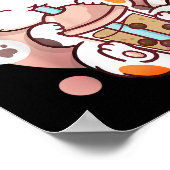 Cat Boba Tea Bubble Tea Anime Kawaii Neko Poster (Hoek)
