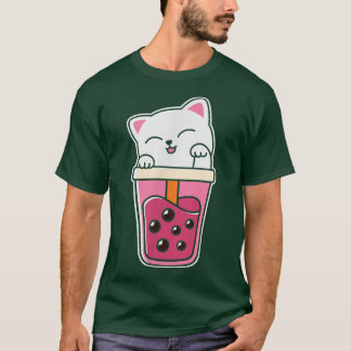 Cat Boba Tea Bubble Tea Anime Kawaii Neko T-shirt