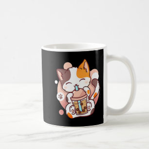 Cat Boba Tea Bubble Tea Anime Kawaii Neko voor mei Koffiemok