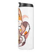 Cat Boba Tea Bubble Tea Anime Kawaii Neko voor mei Thermosbeker (Geroteerd rechts)