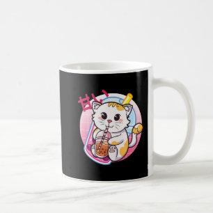 Cat Boba Tea Bubble Tea Cat Lover Anime Kawaii Nek Koffiemok