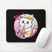 Cat Boba Tea Bubble Tea Cat Lover Anime Kawaii Nek Muismat (Met muis)