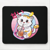 Cat Boba Tea Bubble Tea Cat Lover Anime Kawaii Nek Muismat (Voorkant)