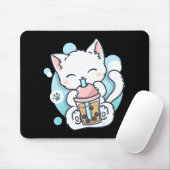 Cat Boba Tea Bubble Tea Kawaii Anime Japanse neko Muismat (Met muis)
