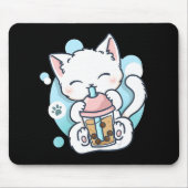 Cat Boba Tea Bubble Tea Kawaii Anime Japanse neko Muismat (Voorkant)