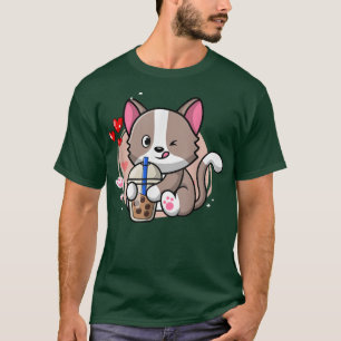 Cat Boba Tea Bubble Tea Kawaii Anime Japanse neko T-shirt