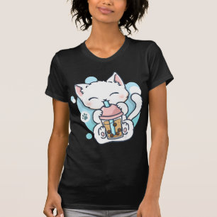 Cat Boba Tea Bubble Tea Kawaii Anime Japanse neko T-shirt