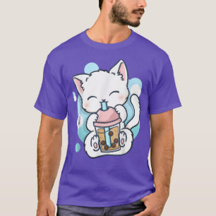 Cat Boba Tea Bubble Tea Kawaii Anime Japanse neko T-shirt