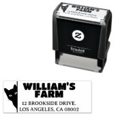 Cat Boerderij Business Uniek Leuk Retouradres Zelfinktende Stempel (In situ)