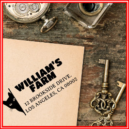 Cat Boerderij Business Uniek Leuk Retouradres Zelfinktende Stempel