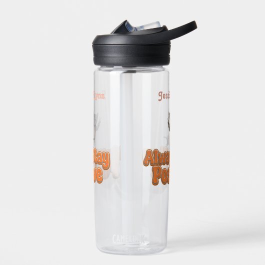 Cat Boho Hippie gepersonaliseerde Hippie Waterfles (Links)