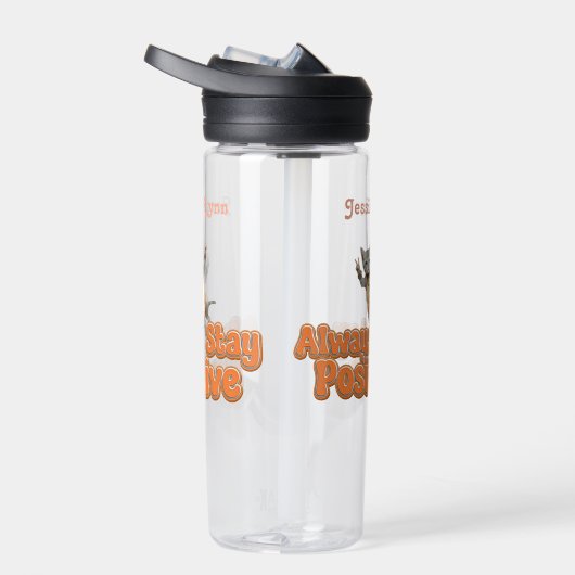 Cat Boho Hippie gepersonaliseerde Hippie Waterfles (Rechts)