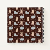 Cat Boho Patroon Geschenklijst Notitieboek (Achterkant)