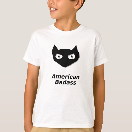 Cat Boo American Badass T-shirt (Voorkant)