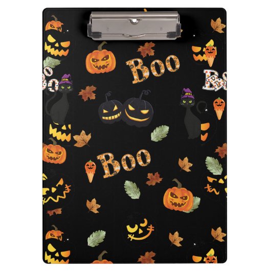 Cat Boo Halloween Klembord (Voorkant)