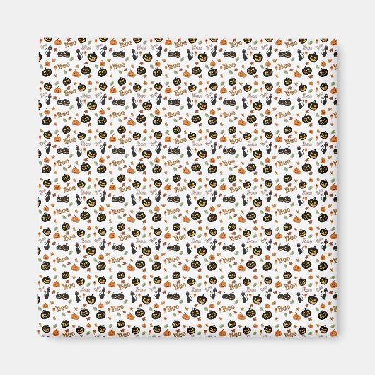 Cat Boo Halloween Magneet (Voorkant)
