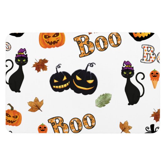 Cat Boo Halloween Magneet (Horizontaal)