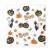 Cat Boo Halloween Notitieblok (Voorkant)
