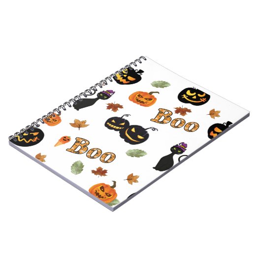Cat Boo Halloween Notitieboek (Linkerzijde)