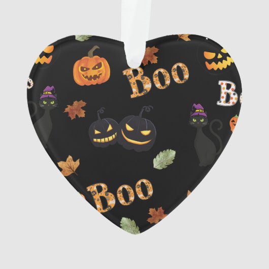 Cat Boo Halloween Ornament (achterkant)