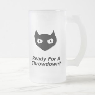 Cat Boo klaar voor een gooi naar beneden Matglas Bierpul