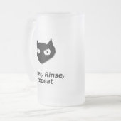 Cat Boo Lather spoelen Herhalen Matglas Bierpul (Voorkant links)