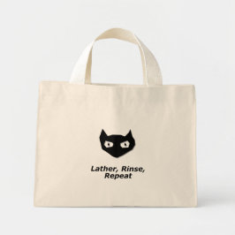 Cat Boo Lather spoelen Herhalen Mini Tote Bag