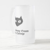 Cat Boo Stap weg van de kattenkruid Matglas Bierpul (Voorkant links)