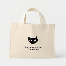 Cat Boo Stap weg van de kattenkruid Mini Tote Bag
