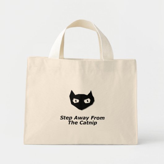 Cat Boo Stap weg van de kattenkruid Mini Tote Bag (Voorkant)