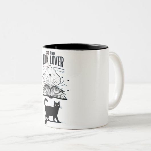 Cat & Book Lover Mok (Voorkant rechts)