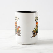 cat book tweekleurige koffiemok (Center)