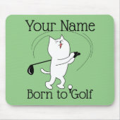 Cat Born to Golf Muismat (Voorkant)