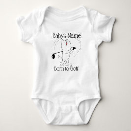 Cat Born to Golf Romper