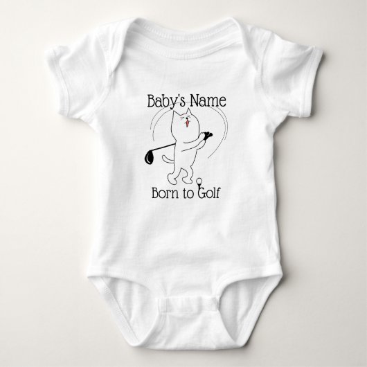 Cat Born to Golf Romper (Voorkant)