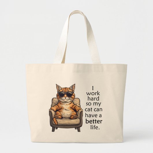 Cat Boss - eenvoudige en Schattige Canvas tas (Voorkant)