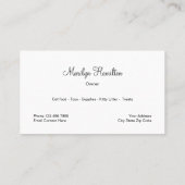 Cat Boutique Retail of website Visitekaartje (Achterkant)