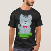 Cat Bow-stropdas T-shirt (Voorkant)
