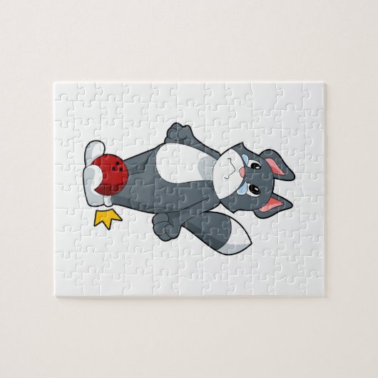 Cat Bowling Bowling ball Legpuzzel (Horizontaal)