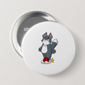 Cat Bowling Bowling ball Ronde Button 7,6 Cm (Voorkant /achterkant)