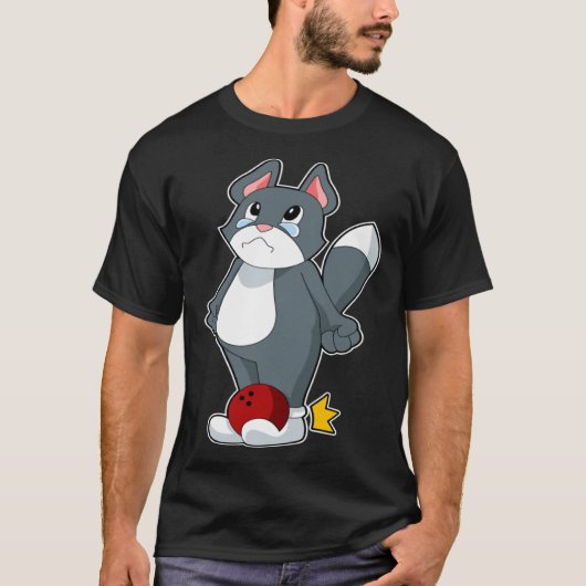 Cat Bowling Bowling ball Sports T-shirt (Voorkant)