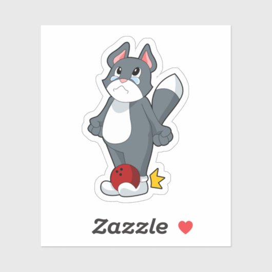 Cat Bowling Bowling ball Sticker (Vel)