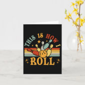 Cat bowling-shirt Dit is hoe ik grappig rol Kaart (Gele Bloem)