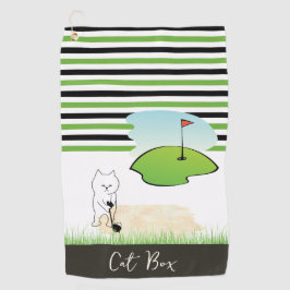 Cat Box Golf Towel Golfhanddoek