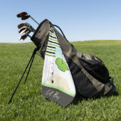 Cat Box Golf Towel Golfhanddoek (Groen)