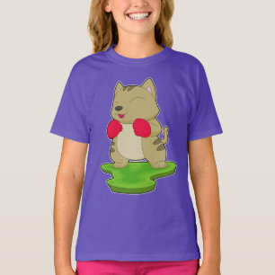 Cat Boxer Bokshandschoenen Boksen T-shirt