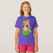 Cat Boxer Bokshandschoenen Boksen T-shirt (Voorkant volledig)