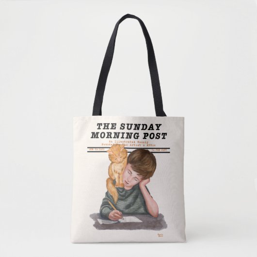 Cat & Boy Geïllustreerd Tijdschrift 1920 Tote Bag (Voorkant)