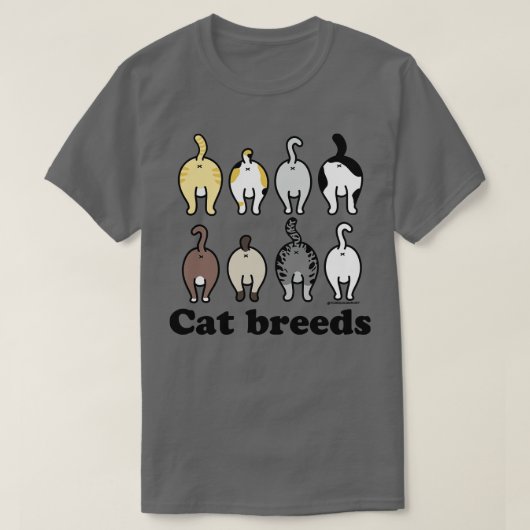 CAT-BREEDS T-SHIRT (Design voorkant)